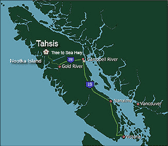 Map of Tahsis, Premier Ecotourism Destination