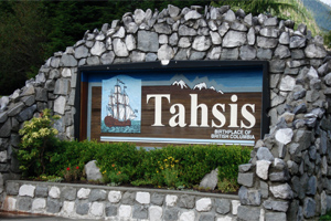 Tahsis Stonework Sign